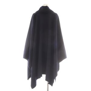 nano universe ポンチョ コート ウール混 38 紺 ネイビー /AU