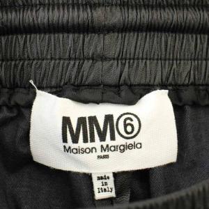 MM6 Maison Margiela エコレザー カットオフ ハーフパンツ ショートパンツ S 黒 S52MU00072 /G