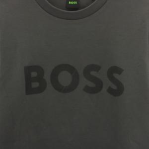 HUGO BOSS サルボ Salboスウェットシャツ トレーナー クルーネック 長袖 ロゴプリント M グレー /YT
