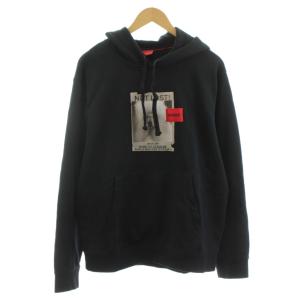 パーカー プルオーバー 長袖 スウェット地 プリント M 黒 ブラック 10254014 /KU
