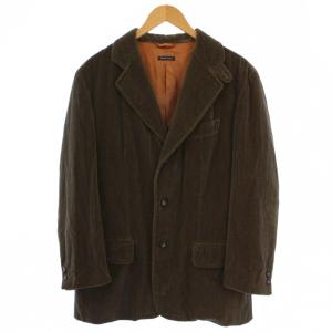 テーラードジャケット 総裏地 シングル 3B コーデュロイ 46 カーキ /BM