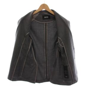 HUGO BOSS STRETCH TAILORING SLIM FIT テーラードジャケット ウール混 アウター 44 グレー