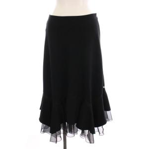 22SS スカート ロング フリル 40 黒 ブラック M5S16-748-09 /YM