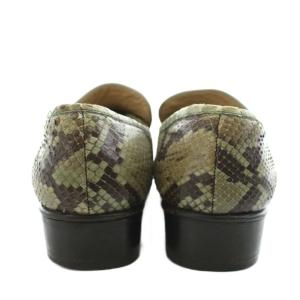 GUCCI ホースビット ローファー モカシン パイソンレザー 36 緑 グリーン 0405 /AN15