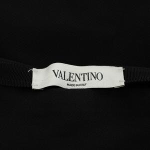 VALENTINO 台形スカート ミニ丈 ウール シルク 40 黒 ブラック /AN66