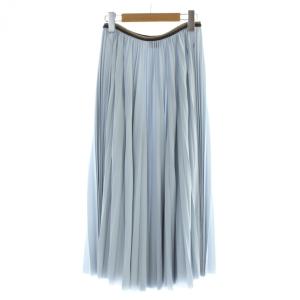 スカート ロング プリーツ M 青 ブルー WF-4F*-86885 /AP