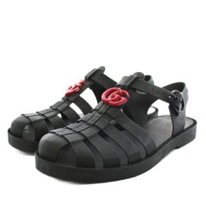 グルカサンダル ストラップ ロゴ ラバー 33 黒 ブラック /AN18