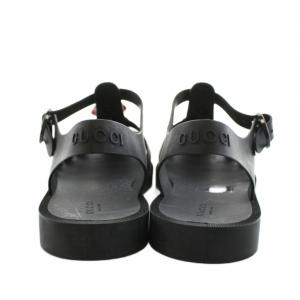 GUCCI グルカサンダル ストラップ ロゴ ラバー 33 黒 ブラック /AN18