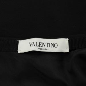 VALENTINO 台形スカート ミニ丈 シルク 絹 38 黒 ブラック /AN2