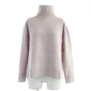 ウールバックスリットプルオーバー ニット セーター 長袖 タートルネック 36 紫 パープル 101928-16-740-53-360