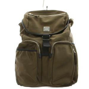 リュックサック バックパック ロゴ フラップ ナイロン カーキ /AN2