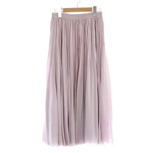 プリーツスカート ロング ウエストゴム 36 紫 パープル ピンク 101927-11-310-53-360