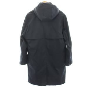 HUGO BOSS Performance チェスターコート 中綿ベスト ジップアップ フード ロング 46 紺 ネイビー