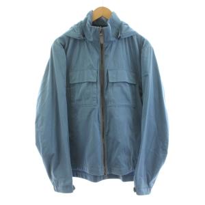 フーデッドジャケット コットン/シルクツイル ブルゾン ジップアップ IT48 水色 10249806