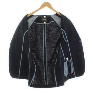 HUGO BOSS SLIM FIT SOFT CONSTRUCTED テーラードジャケット ブレザー チェック柄 ブートニエール