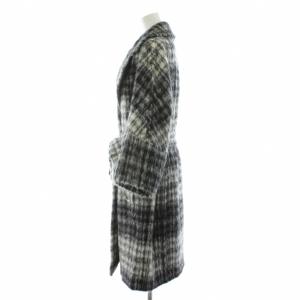 MAX MARA WEEKEND LINE アルパカ モヘア ベルテッドコート 40 ブラック グレー