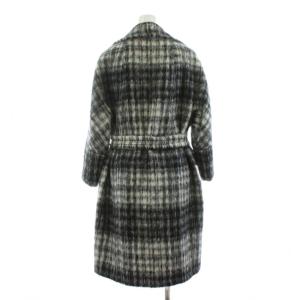 MAX MARA WEEKEND LINE アルパカ モヘア ベルテッドコート 40 ブラック グレー