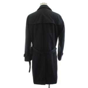 HUGO BOSS トレンチコート ロング 裏地総柄 ベルト付き IT46 紺 ネイビー 10257472 /KU