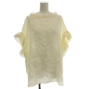 リネン プルオーバー シャツ ブラウス 半袖 麻 M 白 ホワイト 302310-13-150-04-020