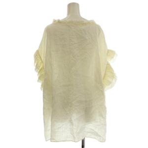 HOUSE OF LOTUS リネン プルオーバー シャツ ブラウス 半袖 麻 M 白 ホワイト 302310-13-150-04-020