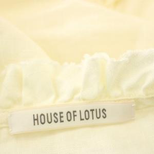 HOUSE OF LOTUS リネン プルオーバー シャツ ブラウス 半袖 麻 M 白 ホワイト 302310-13-150-04-020