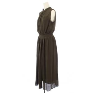 ANAYI ワンピース ノースリーブ ロング シフォン 36 ブラウン 101927-14-080-81-360 /TK