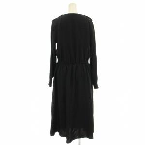 PS Paul Smith シャツワンピース ロング 長袖 38 黒 ブラック IA0902 /G