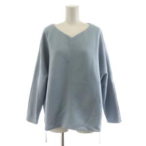 Vネックサイドジッププルオーバー スウェット トレーナー ONE 青 ブルー 312-05-0232 /RR