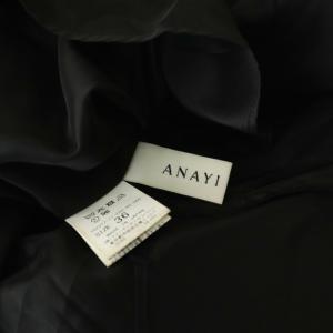 ANAYI スカート ロング ドット柄 36 黒 /AQ OS