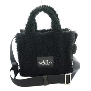 テディ トートバッグ ボア 2WAY ショルダーバッグ 黒 ブラック /G