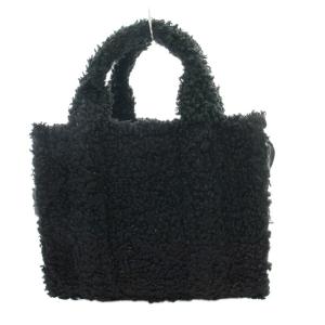 MARC JACOBS テディ トートバッグ ボア 2WAY ショルダーバッグ 黒 ブラック /G