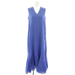 夏の月影のドレスNS 別注カラー ワンピース ロング Vネック ノースリーブ 36S 青 ブルー 3211238021