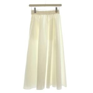 24SS タフタタックフレアスカート ロング スカート 1 白 ホワイト 21241011200 /G