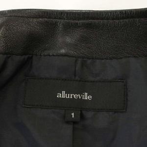 allureville レザージャケット ラムレザー 羊革 ブルゾン 1 黒 ブラック /G