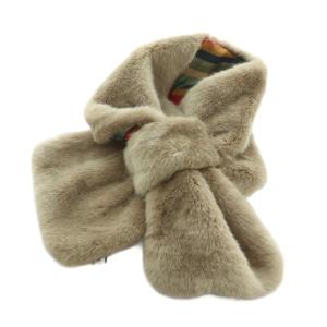 マフラー フェイクファー ベージュ /MI