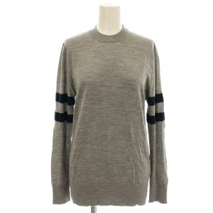 ニット カットソー ウール 薄手 長袖 XS グレー /G