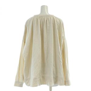 かぐれ コットンシルクギャザースモック シャツ 長袖 ギャザーネック プルオーバー Free アイボリー GA04-23M007