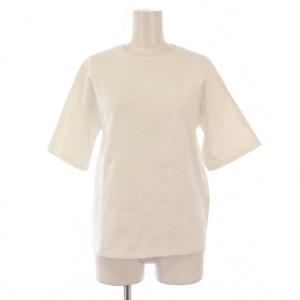 Tシャツ カットソー 半袖 クルーネック 無地 ストレッチ ワンカラー F 白 ホワイト /BB