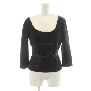 ニット セーター 長袖 M 黒 ブラック /AN25