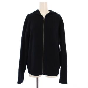 Royal Wool Stitch Zip ニット パーカー ジャケット ジップアップ ウール S 黒