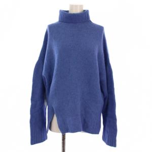 カシミヤウールタートルニット セーター 長袖 1 ブルー 509530001 /BM