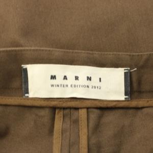 MARNI チノパンツ チノパン 裾ジップ 40 茶 ブラウン /AN15