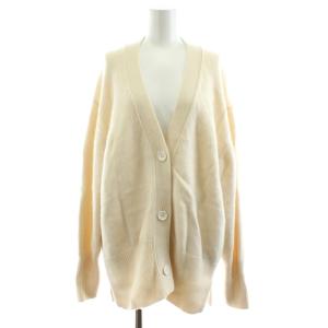 R'IAM-PLAGE ウォッシャブルウールカーディガン ニット 長袖 Vネック ウール カシミヤ混 白
