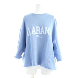 25SS ハーフスリーブロゴスウェット コットン 青 ブルー 25070400305110 /AP