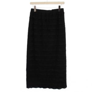 24AW フリルカットソータイトスカート ロング F 黒 24060912606030 /BM