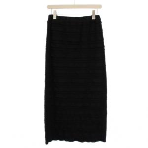 SLOBE IENA 24AW フリルカットソータイトスカート ロング F 黒 24060912606030 /BM