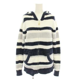 gelato pique ルームウェア セットアップ スムーズィーランダムボーダーJQDパーカ ロングパンツ ボーダー柄 F 白