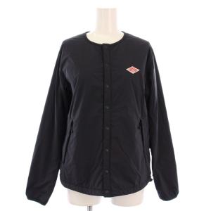 インサレーション ノーカラー ストレッチナイロンジャケット 中綿 アウター 36 黒 ブラック JD-8878