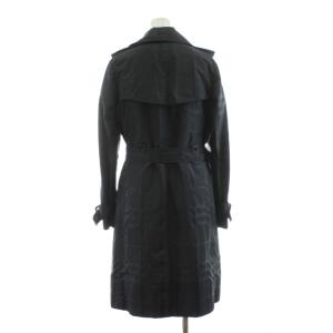 BURBERRY LONDON トレンチコート ロング 中綿ライナー チェック柄 ベルト付き 40 黒 ブラック FR029-081-09