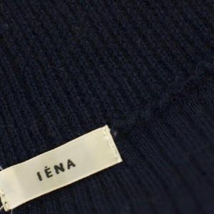 IENA 21AW ファインウール ショールカラーリブプルオーバー ニット 長袖 F ネイビー 紺 21080900718230